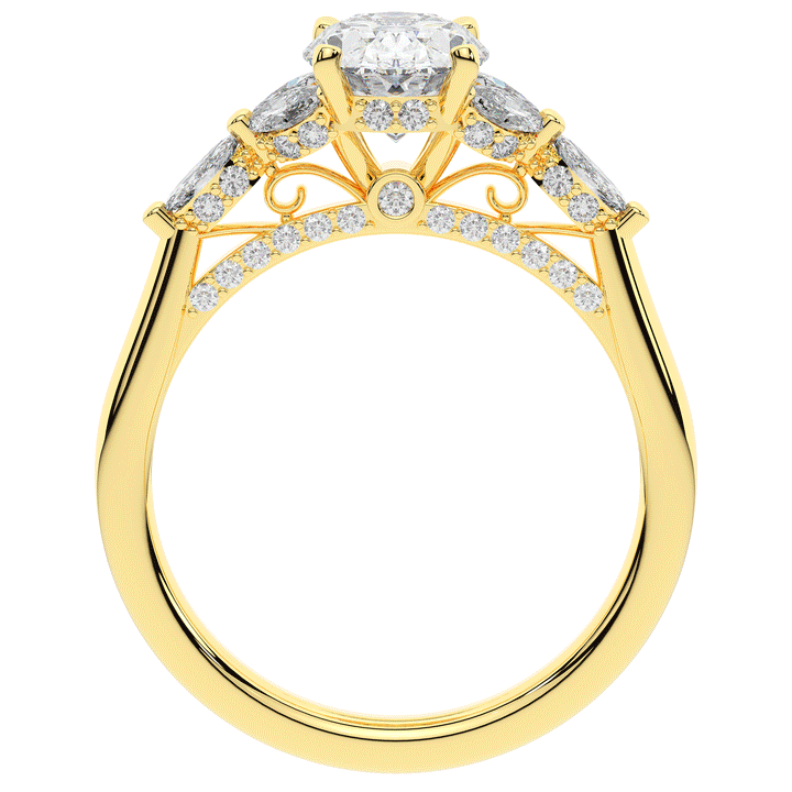 2.00CT.TW OVAL LAB DIAMOND ENGAGEMENT RING - Nazarelle