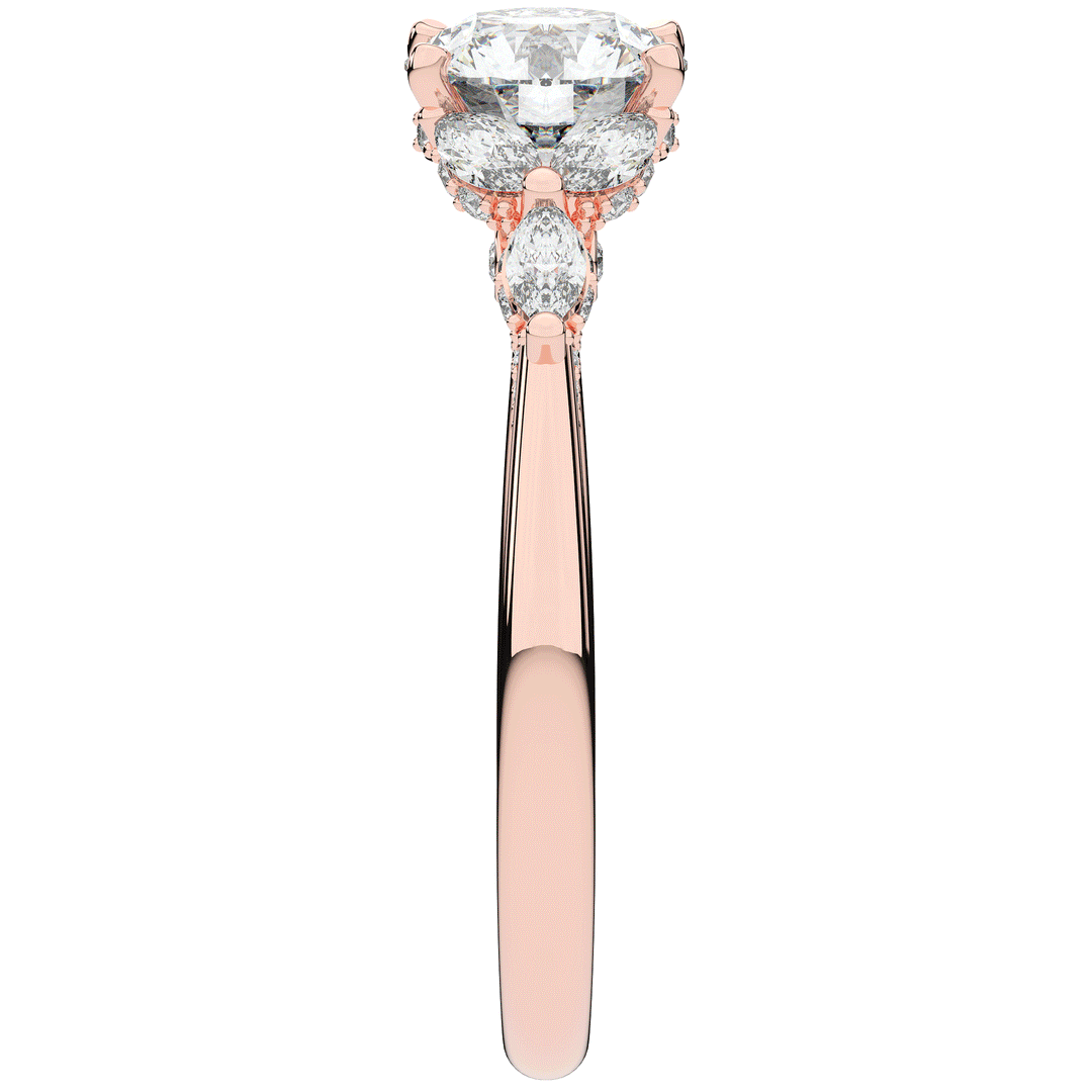 1.75CT.TW ROUND LAB DIAMOND ENGAGEMENT RING - Nazarelle