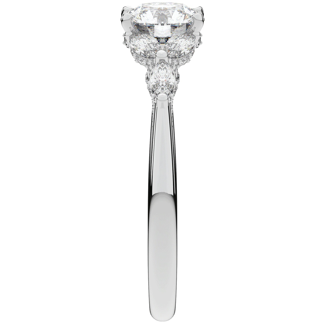 1.75CT.TW ROUND LAB DIAMOND ENGAGEMENT RING - Nazarelle