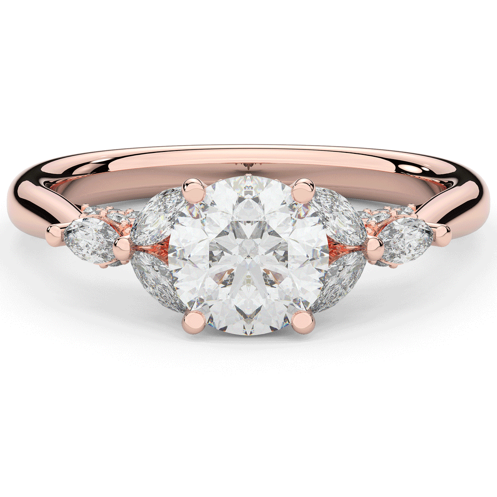 1.75CT.TW ROUND LAB DIAMOND ENGAGEMENT RING - Nazarelle