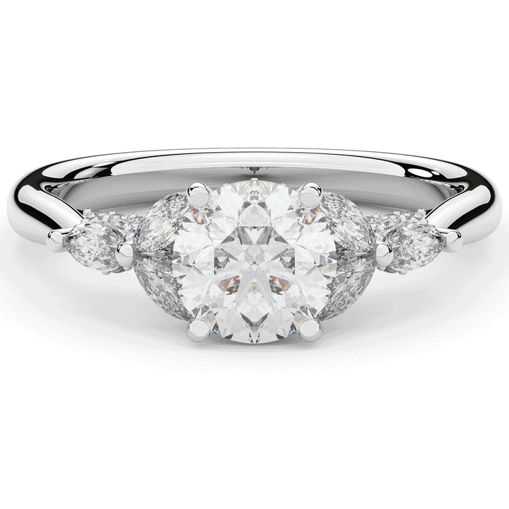 1.75CT.TW ROUND LAB DIAMOND ENGAGEMENT RING - Nazarelle