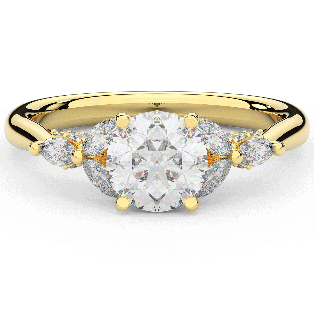 1.75CT.TW ROUND LAB DIAMOND ENGAGEMENT RING - Nazarelle