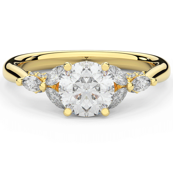 1.75CT.TW ROUND LAB DIAMOND ENGAGEMENT RING - Nazarelle