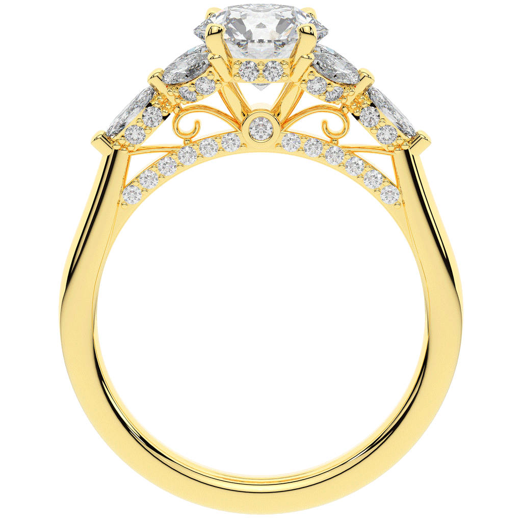 1.75CT.TW ROUND LAB DIAMOND ENGAGEMENT RING - Nazarelle