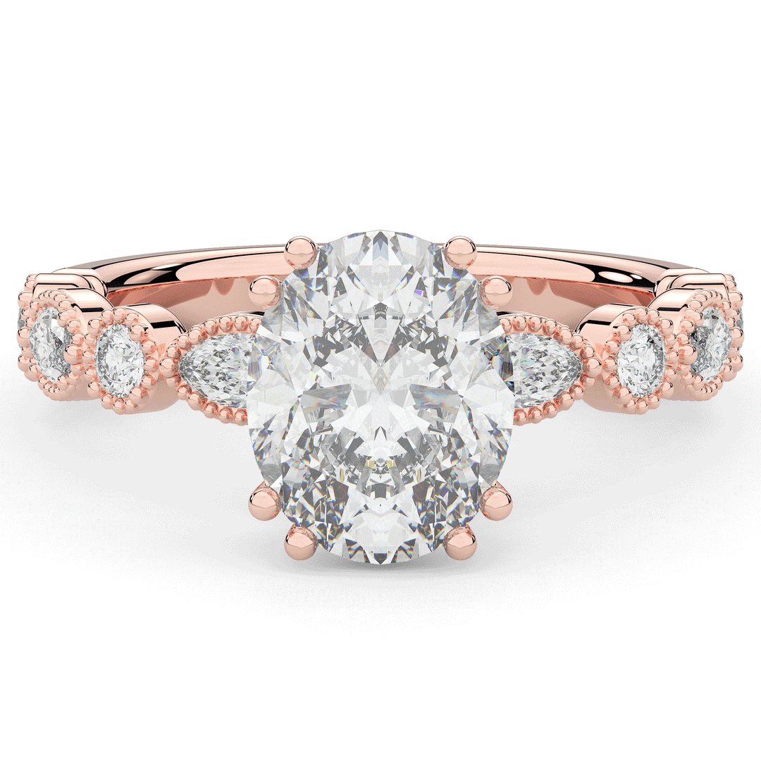 3.60CT.TW OVAL LAB DIAMOND SOLITAIRE ENGAGEMENT RING - Nazarelle