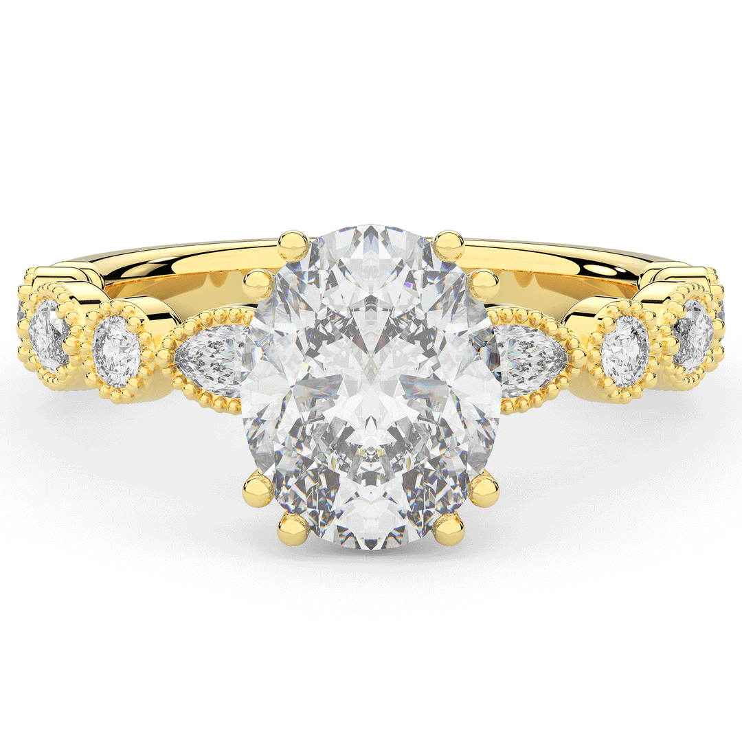 3.60CT.TW OVAL LAB DIAMOND SOLITAIRE ENGAGEMENT RING - Nazarelle