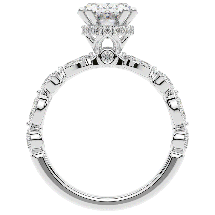 3.60CT.TW OVAL LAB DIAMOND SOLITAIRE ENGAGEMENT RING - Nazarelle