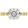 3.60CT.TW ROUND LAB DIAMOND SOLITAIRE ENGAGEMENT RING - Nazarelle