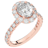 3.40CT.TW OVAL LAB DIAMOND HALO ENGAGEMENT RING - Nazarelle