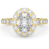 3.40CT.TW OVAL LAB DIAMOND HALO ENGAGEMENT RING - Nazarelle