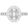 3.40CT.TW OVAL LAB DIAMOND HALO ENGAGEMENT RING - Nazarelle