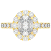 3.40CT.TW OVAL LAB DIAMOND HALO ENGAGEMENT RING - Nazarelle