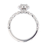 14K White Gold Princess Cut Diamond Engagement Ring - Nazarelle