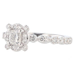 14K White Gold Princess Cut Diamond Engagement Ring - Nazarelle