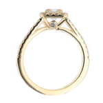 14K Yellow Gold Emerald Cut Diamond Engagement Ring - Nazarelle
