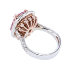 14K Rose Gold Cushion Morganite and Diamond Ring - Nazarelle