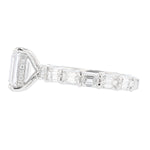 14K White Gold Emerald Cut Diamond Engagement Ring - Nazarelle