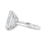 Three Stone Emerald Cut Diamond Engagement Ring, 11.29ct. - Nazarelle