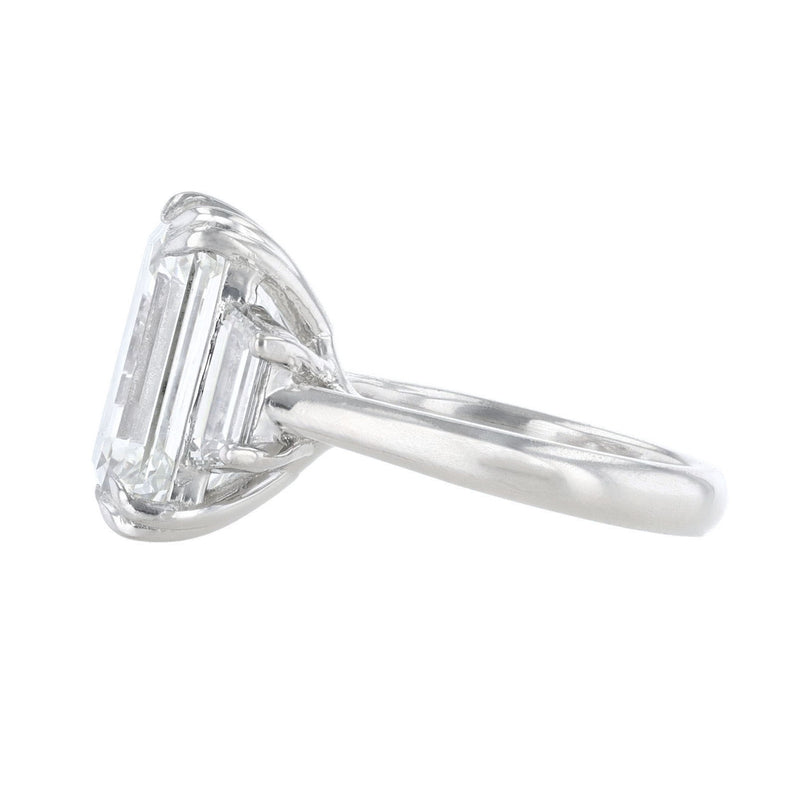 Three Stone Emerald Cut Diamond Engagement Ring, 11.29ct. - Nazarelle