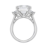 Three Stone Emerald Cut Diamond Engagement Ring, 11.29ct. - Nazarelle