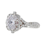 18K White and 14K Rose Gold Oval Diamond Engagement Ring - Nazarelle