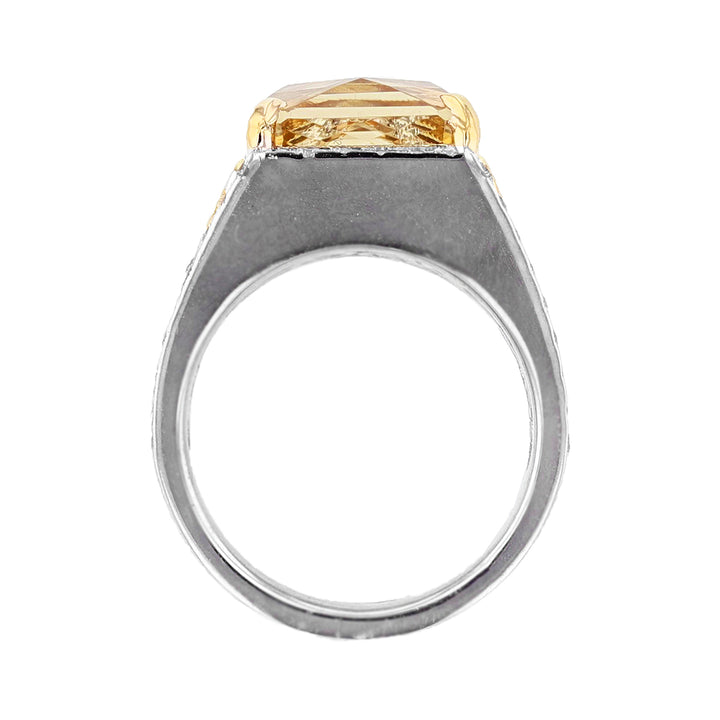 14K White and Yellow Gold Scapolite and Diamond Ring - Nazarelle