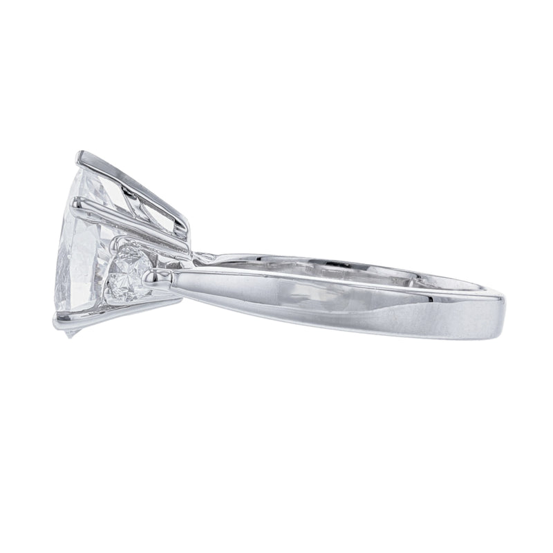 Three Stone Pear Diamond Engagement Ring - Nazarelle