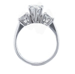 Three Stone Pear Diamond Engagement Ring - Nazarelle