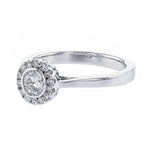 Solitaire Round Halo Diamond Engagement Ring - Nazarelle