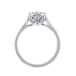 Solitaire Round Halo Diamond Engagement Ring - Nazarelle