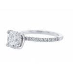 14K White Gold Classic Diamond Accented Ring - Nazarelle