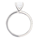 14K White Gold Round Diamond Engagement Ring - Nazarelle
