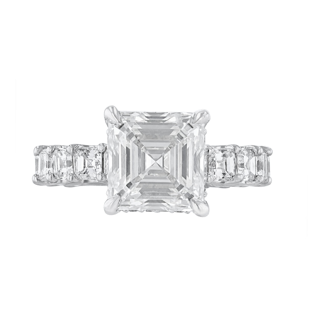 Ascher Cut Diamond Engagement Ring, 7.96ct. - Nazarelle