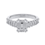 Emerald Cut Accented Diamond Ring, 1.30ct. - Nazarelle