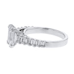 Emerald Cut Accented Diamond Ring, 1.30ct. - Nazarelle