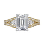 18K Yellow Gold Split Shank Engagement Ring, 1.20ct. - Nazarelle
