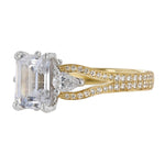 18K Yellow Gold Split Shank Engagement Ring, 1.20ct. - Nazarelle