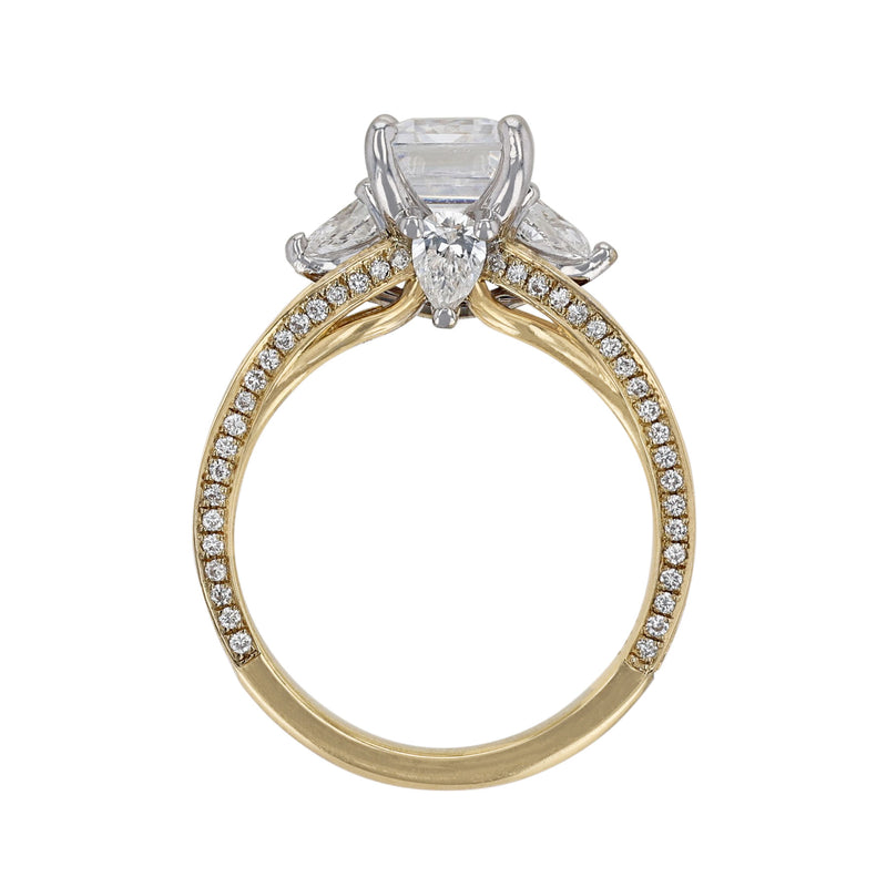 18K Yellow Gold Split Shank Engagement Ring, 1.20ct. - Nazarelle