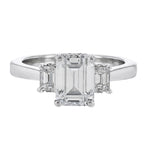 Three Stone Emerald Cut Setting - Nazarelle