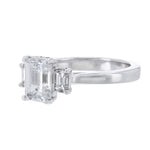 Three Stone Emerald Cut Setting - Nazarelle