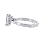 Three Stone Emerald Cut Setting - Nazarelle