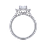 Three Stone Emerald Cut Setting - Nazarelle