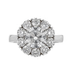 Solitaire Round Diamond Halo Ring, 0.92ct. - Nazarelle