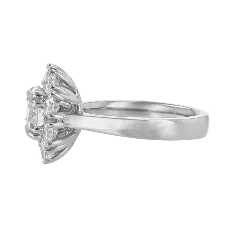 Solitaire Round Diamond Halo Ring, 0.92ct. - Nazarelle