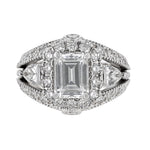 Diamond Halo Pear Accent Dome Ring, 2.25ct. - Nazarelle