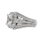Diamond Halo Pear Accent Dome Ring, 2.25ct. - Nazarelle