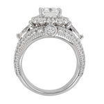 Diamond Halo Pear Accent Dome Ring, 2.25ct. - Nazarelle