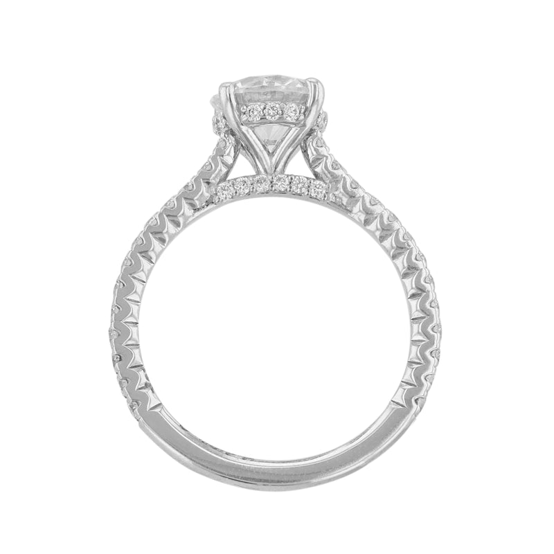 Solitaire Under Halo Diamond Ring, 0.39ct. - Nazarelle