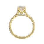 Solitaire Under Halo Diamond Ring, 0.39ct. - Nazarelle