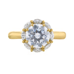 Marquise Diamond Round Halo Ring, 0.42ct. - Nazarelle